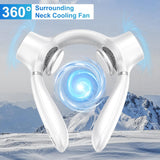Darrahopens Appliances > Fans > Portable Fans White Portable Neck Fan: Hands-Free Wearable Air Conditioner with 4000mAh Battery for Australian Travel & Daily Use