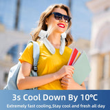 Darrahopens Appliances > Fans > Portable Fans White Portable Neck Fan: Hands-Free Wearable Air Conditioner with 4000mAh Battery for Australian Travel & Daily Use
