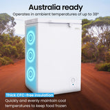 Darrahopens Appliances > Fridges & Freezers > Freezers GECKO 100L Portable Chest Freezer, 12V/24V/240V for Motorhome and Caravan, White