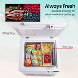 Darrahopens Appliances > Fridges & Freezers > Freezers GECKO 100L Portable Chest Freezer, 12V/24V/240V for Motorhome and Caravan, White