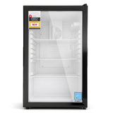 Darrahopens Appliances > Fridges & Freezers > Fridges Devanti 105L Bar Fridge Glass Door Mini Fridge Countertop Cooler Black