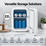Darrahopens Appliances > Fridges & Freezers > Fridges Glacio Mini Fridge Portable 22L White Electric Cooler Warmer Car Office 12V 220V