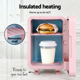 Darrahopens Appliances > Fridges & Freezers > Fridges Glacio Mini Fridge Skincare Beauty Cooler Warmer LED Mirror 12V 220V Pink 4L