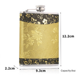 Darrahopens Appliances > Fridges & Freezers > Wine Fridges 8oz Stainless Steel Hip Flask Gift Set with Elegant Floral Pattern and 2 Cups Plus Funnel for Outdoor Camping and Gifting