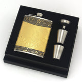Darrahopens Appliances > Fridges & Freezers > Wine Fridges 8oz Stainless Steel Hip Flask Gift Set with Elegant Floral Pattern and 2 Cups Plus Funnel for Outdoor Camping and Gifting