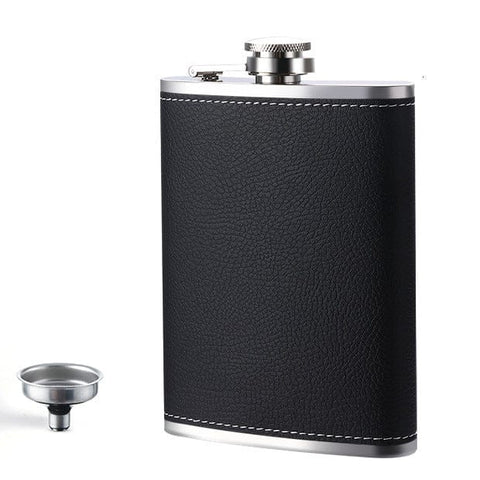 Darrahopens Appliances > Fridges & Freezers > Wine Fridges Black 8oz Stainless Steel Hip Flask with Black Lychee Grain Texture and Funnel, Portable 12.2cm Bottle for Australian Camping and Outdoors