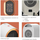 Darrahopens Appliances > Heaters > Electric Heaters 1200W Electric Ceramic Fan Heater With 2 Heat Settings And Overheat Protection Fast Heating And Quiet With Low Energy