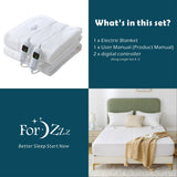 Darrahopens Appliances > Heaters > Electric Heaters Electric Heated Mattress Pad Blanket with Dual Control & 9-Hour Auto Off & 9 Heat Settings, Preheat Functions, Overheat Protection, Machine Washable Fully Fitted Electric Sheet(King)