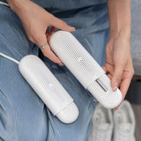 Darrahopens Appliances > Heaters > Electric Heaters USB Powered Telescopic Shoe Dryer with 3 Level Timer and Multi Airflow Hole, Adjustable for EU Shoe Size 28-45, Electric Portable Footwear Deodoriser and Warmer for Sneakers Boots Socks Gloves Drying