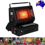 Darrahopens Appliances > Heaters > Patio Heaters Portable Camping Gas Heater Outdoor Heating Stove Gas Baking Hunting Warmer AU black