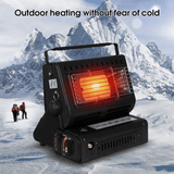 Darrahopens Appliances > Heaters > Patio Heaters Portable Camping Gas Heater Outdoor Heating Stove Gas Baking Hunting Warmer AU black