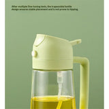 Darrahopens Appliances > Kitchen Appliances > Air Fryers 2 in 1 Glass Oil Sprayer & Dispenser, Premium Olive Oil Dispenser Bottle for Kitchen, Food-grade Oil Spray Bottle for Cooking, Air Fryer, Frying, BBQ (Green-470ml)