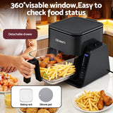 Darrahopens Appliances > Kitchen Appliances > Air Fryers Devanti 2-IN-1 Air Fryer 5.5L Dual Zone Fryers Electric Cooker with Top BBQ Grill & Bot