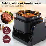 Darrahopens Appliances > Kitchen Appliances > Air Fryers Devanti 2-IN-1 Air Fryer 5.5L Dual Zone Fryers Electric Cooker with Top BBQ Grill & Bot
