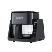 Darrahopens Appliances > Kitchen Appliances > Air Fryers Devanti 2-IN-1 Air Fryer 5.5L Dual Zone Fryers Electric Cooker with Top BBQ Grill & Bot
