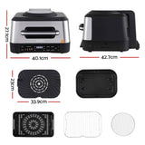 Darrahopens Appliances > Kitchen Appliances > Air Fryers Devanti 5-in-1 Electric BBQ Grill Air Fryer, 2200W 8L Smart Thermometer In Australia - Darrahopens