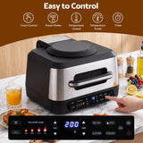 Darrahopens Appliances > Kitchen Appliances > Air Fryers Devanti 5-in-1 Electric BBQ Grill Air Fryer, 2200W 8L Smart Thermometer In Australia - Darrahopens