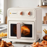Darrahopens Appliances > Kitchen Appliances > Air Fryers Devanti 6L Air Fryer Knob Control 1700W Cream
