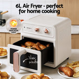 Darrahopens Appliances > Kitchen Appliances > Air Fryers Devanti 6L Air Fryer Knob Control 1700W Cream