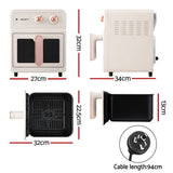 Darrahopens Appliances > Kitchen Appliances > Air Fryers Devanti 6L Air Fryer Knob Control 1700W Cream