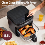 Darrahopens Appliances > Kitchen Appliances > Air Fryers Devanti Air Fryer 5.5L Touch Control Electric Cooker 1200W Black