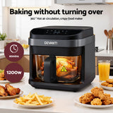 Darrahopens Appliances > Kitchen Appliances > Air Fryers Devanti Air Fryer 5.5L Touch Control Electric Cooker 1200W Black