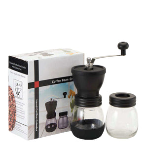 Darrahopens Appliances > Kitchen Appliances Coffee Bean Grinder - Manual Hand Stainless Ceramic Burr Core Glass Jar Nut Mill