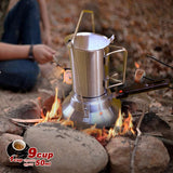 Darrahopens Appliances > Kitchen Appliances > Coffee Machines & Accessories 2 In 1 Camping Stainless Steel 9Cup Pot Moka Coffee Maker Italian Espresso Kettle 2024 NEW MODLE
