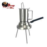 Darrahopens Appliances > Kitchen Appliances > Coffee Machines & Accessories 2 In 1 Camping Stainless Steel 9Cup Pot Moka Coffee Maker Italian Espresso Kettle 2024 NEW MODLE