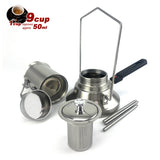 Darrahopens Appliances > Kitchen Appliances > Coffee Machines & Accessories 2 In 1 Camping Stainless Steel 9Cup Pot Moka Coffee Maker Italian Espresso Kettle 2024 NEW MODLE