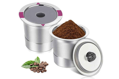 Darrahopens Appliances > Kitchen Appliances > Coffee Machines & Accessories 2 PCS Stainless Steel Coffee Filter Pods Compatible With Keurig 1.0 2.0 Reusable K Cups