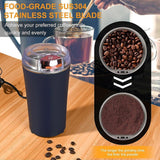 Darrahopens Appliances > Kitchen Appliances > Coffee Machines & Accessories 200W Electric Coffee Grinder - Stainless Steel Blades, Overheat Protection, Portable Mill
