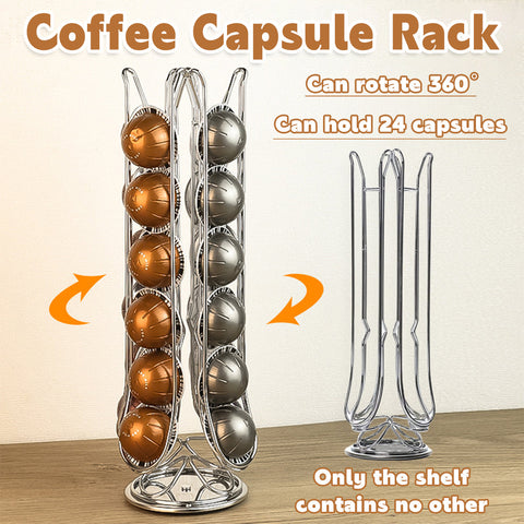 Darrahopens Appliances > Kitchen Appliances > Coffee Machines & Accessories 24 Coffee Capsule Holder Rack Storage Stand Pod Display Organizer Shelf Kitchen