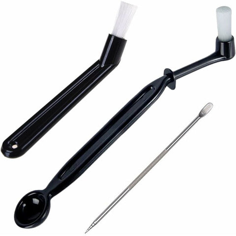 Darrahopens Appliances > Kitchen Appliances > Coffee Machines & Accessories 3 Pack Espresso Machine Accessories - Black Cleaning Brushes And Coffee Decorating Brush