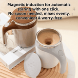 Darrahopens Appliances > Kitchen Appliances > Coffee Machines & Accessories 380ML Coffee-Brown Magnetic Self-Stirring Coffee Mug - USB Charging, Leak-Proof Stainless Steel Electric Mixer Cup for Coffee & Milk
