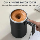 Darrahopens Appliances > Kitchen Appliances > Coffee Machines & Accessories 380ML Self-Stirring Electric Coffee Mug Black and White Cup