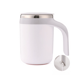 Darrahopens Appliances > Kitchen Appliances > Coffee Machines & Accessories 380ML White Magnetic Self-Stirring Coffee Mug - USB Charging, Leak-Proof Stainless Steel Electric Mixer Cup for Coffee & Milk