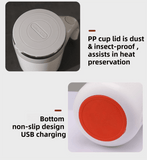 Darrahopens Appliances > Kitchen Appliances > Coffee Machines & Accessories 380ML White Magnetic Self-Stirring Coffee Mug - USB Charging, Leak-Proof Stainless Steel Electric Mixer Cup for Coffee & Milk