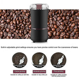 Darrahopens Appliances > Kitchen Appliances > Coffee Machines & Accessories 400W Electric Coffee Grinder - Stainless Steel Bean & Spice Mill