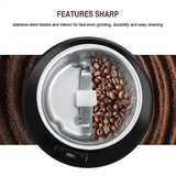Darrahopens Appliances > Kitchen Appliances > Coffee Machines & Accessories 400W Electric Coffee Grinder - Stainless Steel Bean & Spice Mill