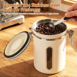 Darrahopens Appliances > Kitchen Appliances > Coffee Machines & Accessories 5-Star Chef 1.8L Stainless Steel Coffee Bean Storage Container Coffee Canister