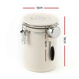Darrahopens Appliances > Kitchen Appliances > Coffee Machines & Accessories 5-Star Chef 1.8L Stainless Steel Coffee Bean Storage Container Coffee Canister