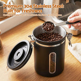 Darrahopens Appliances > Kitchen Appliances > Coffee Machines & Accessories 5-Star Chef 1.8L Stainless Steel Coffee Bean Storage Container Coffee Canister