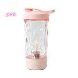 Darrahopens Appliances > Kitchen Appliances > Coffee Machines & Accessories 500ML Pink Portable Diamond Electric Shaker - Strong Vortex Stirring, Dual Temperature Endurance & Self-Cleaning for Protein Powder Coffee