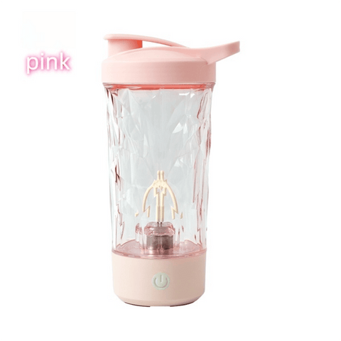 Darrahopens Appliances > Kitchen Appliances > Coffee Machines & Accessories 500ML Pink Portable Diamond Electric Shaker - Strong Vortex Stirring, Dual Temperature Endurance & Self-Cleaning for Protein Powder Coffee