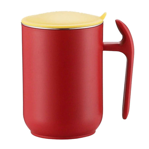 Darrahopens Appliances > Kitchen Appliances > Coffee Machines & Accessories 550ml Stainless Steel Double Walled Mugs Leakproof Prevent Scalding Frosted Insulated Coffee Mugs for Home Cafe Office Sakura Pink 550ml