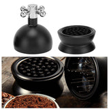Darrahopens Appliances > Kitchen Appliances > Coffee Machines & Accessories Adjustable Coffee Distributor Food Grade Metal Rotating Handle Fixed Cover 22 Needles Coffee Powder Distributor Black 53mm In Australia - Darrahopens