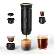 Darrahopens Appliances > Kitchen Appliances > Coffee Machines & Accessories BALCK Upgraded Portable Coffee Maker with Temperature and Power Display, USB-C Charging, Self-Heating & Cold Brew Functions, Compatible with Coffee Capsules/Ground Coffee. Perfect Espresso Machine for Home, Office,