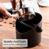 Darrahopens Appliances > Kitchen Appliances > Coffee Machines & Accessories Coffee Knock Box Espresso Grounds Bin with Non Slip Base and Rubber Knock Bar 550ml