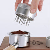 Darrahopens Appliances > Kitchen Appliances > Coffee Machines & Accessories Coffee Needle Distributor with Base Effective Dispersion Rust Resistant Stainless Steel Hand Coffee Stirrer Silver 58mm/2.3in In Australia - Darrahopens